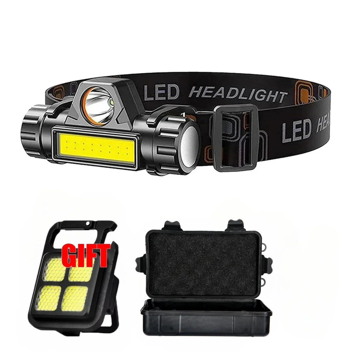 ZHIYU COB LED Rechargeable Headlamp – Magnetic, IPX4, 300 Lumens