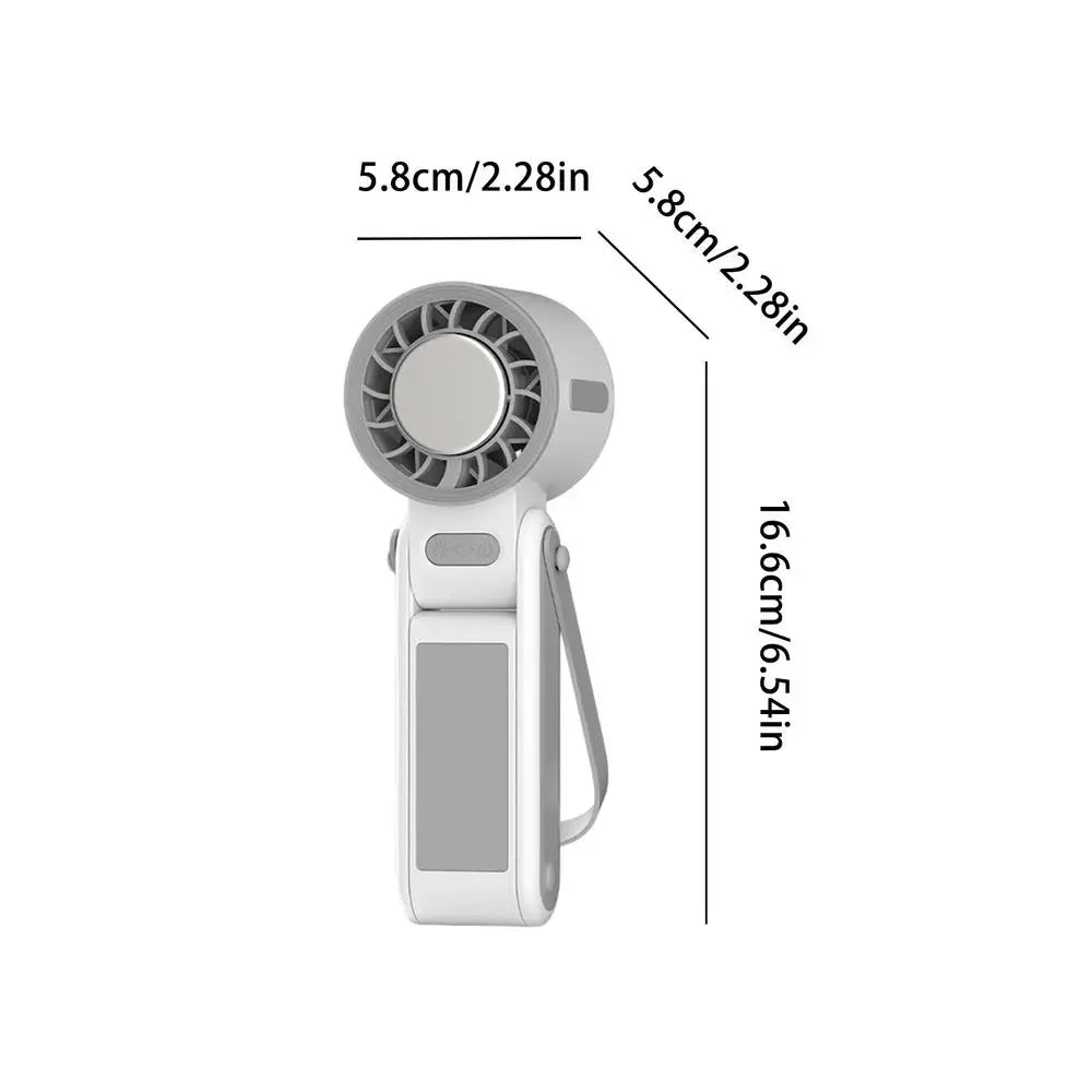 Portable Neck Fan 5-Speed Foldable Rechargeable Blower Travel Fan For Desk Travel Summer Camping Outdoor Beach Vacation Peaceful Pleasures Health and Wellness China Mainland White gray