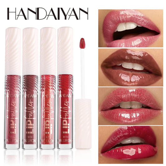 HANDAIYAN 8-Shade Mirror Lip Gloss | Hyaluronic Acid & Pearl Mirror Lip Gloss Oasis Select