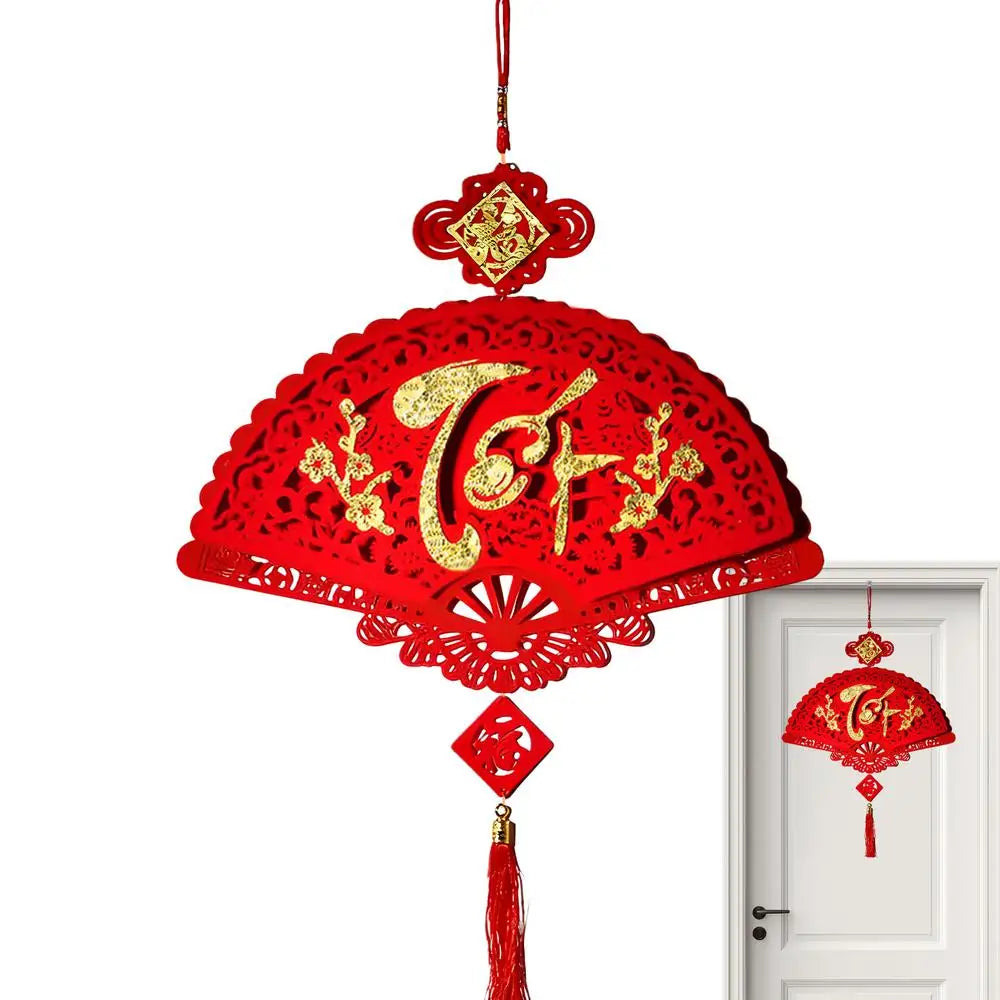 Chinese New Year Decorations Vietnamese Holiday Pendant 2026 Spring Festival Red And Gold Wall Decorations For Home Office Car Peaceful Pleasures Health and Wellness B China Mainland