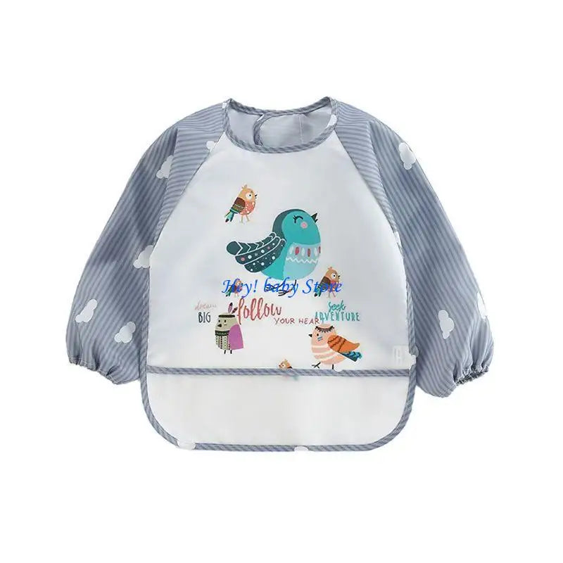 Reversible Waterproof Baby Bib | Cartoon Polyester Feeding Apron