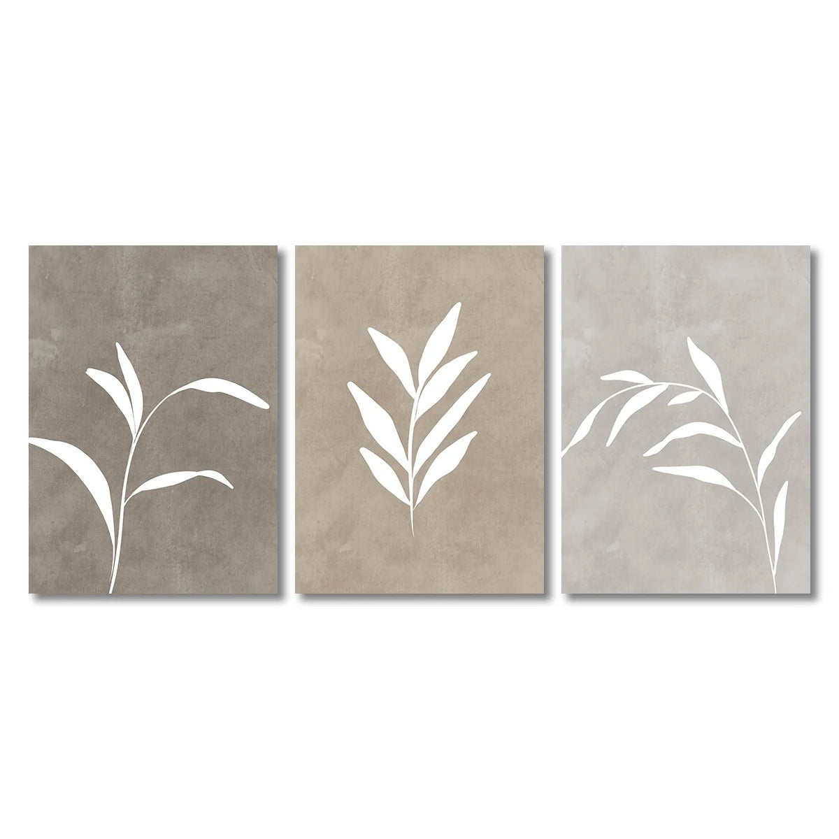 Wall Art Decor Paintings Warm Tones Posters Home Creative Gifts 3pcs Neutral Minimalist Abstract Fern Boho Peaceful Pleasures Health and Wellness T80782-90 15x20cm No Frame