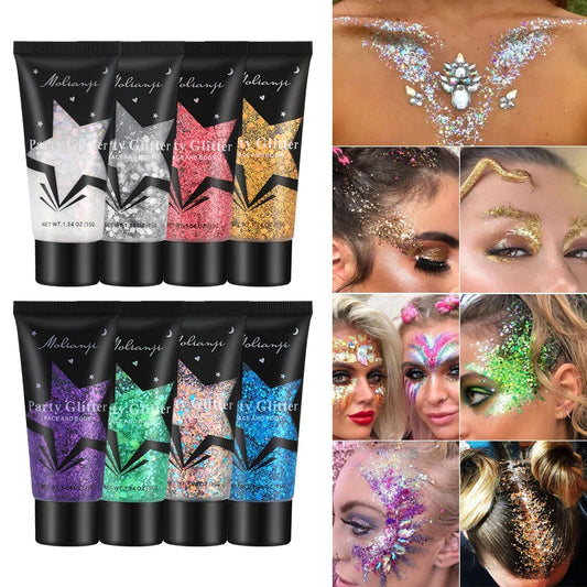 Multicolor Body Glitter – Waterproof & Sweat-Resistant Makeup Body & Face Glitter Oasis Select