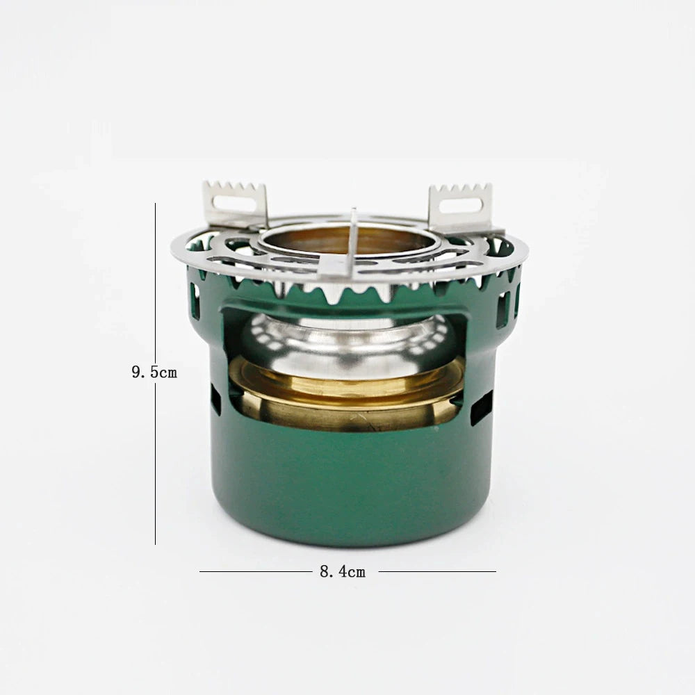 Alcohol Stove Camping Portable Backpacking Lightweight Alcohol Burner Stove for Outdoor Hiking Picnic Emergency Coffee Camping ﻿ Peaceful Pleasures Health and Wellness green