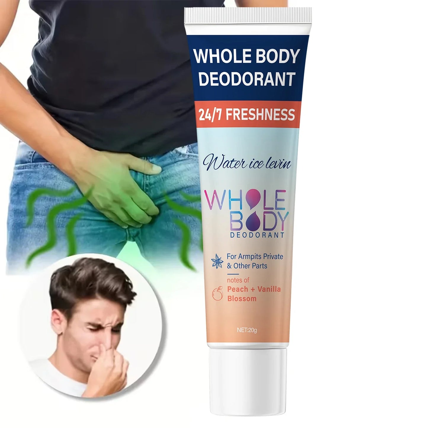 Whole Body Deodorant Cream – Hyaluronic Acid & Peach Vanilla