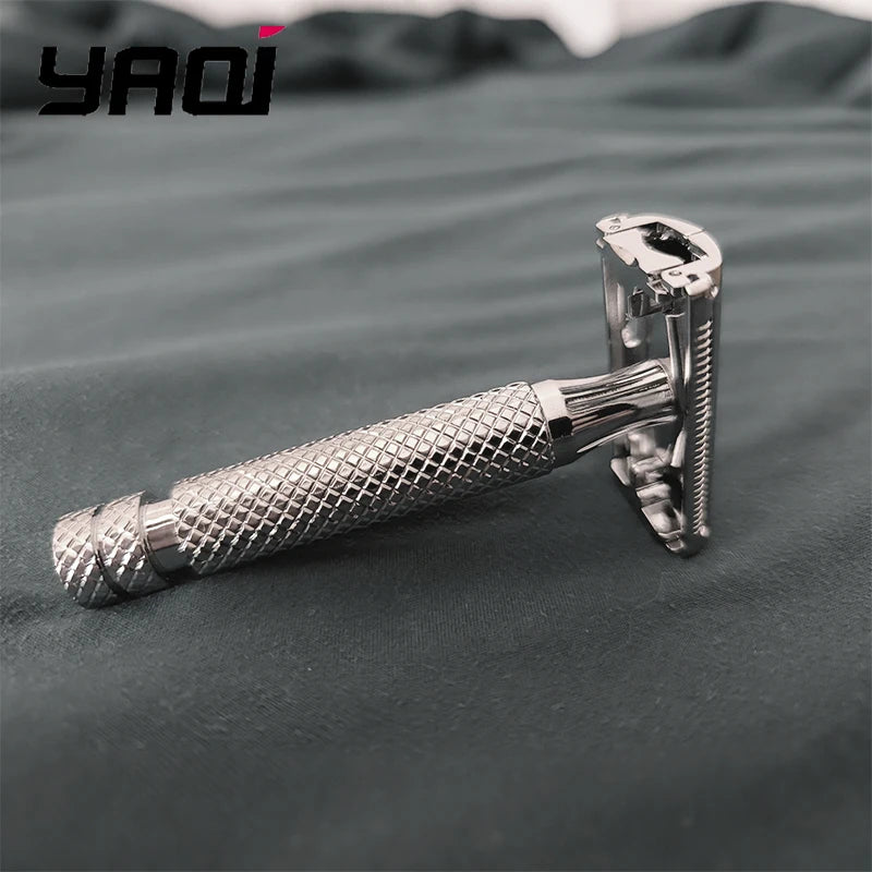 2026 Flash Sale！Yaqi Monarch Chrome Color Safety Razor With 0.90mm blade gap High Quality Valentine's Day Gift Peaceful Pleasures Health and Wellness
