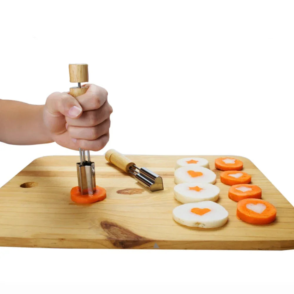 Stainless Steel Biscuit Mold Printing Mold Carrot and Fruit Embossing Mold Butter Cylinder Pushing and Pressing Mold Baking Tool Peaceful Pleasures Health and Wellness