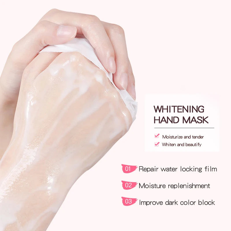 Goat Milk Hand Mask Gloves – Moisturizing & Firming (5 Pairs)