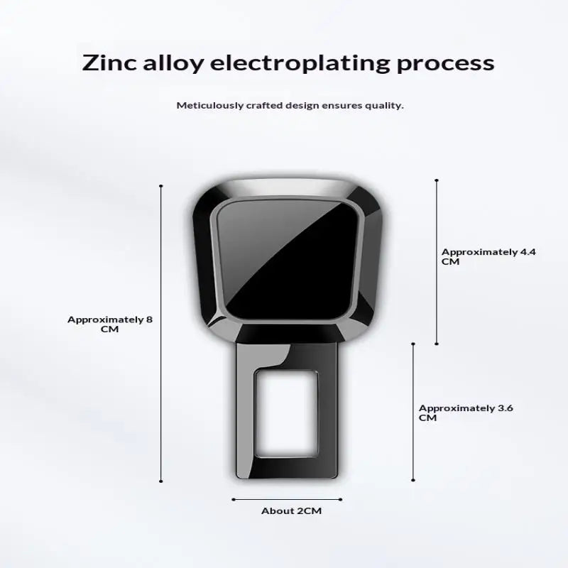 Zinc Alloy Car Seat Belt Buckle Extender | One-Button Release