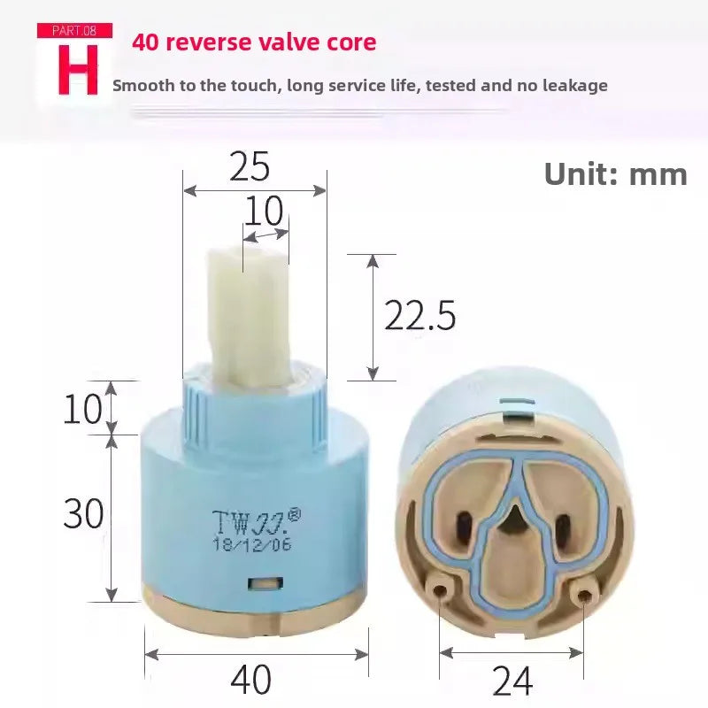 Ceramic Faucet Cartridge 25mm 35mm 40mm | Mixer Tap Valve