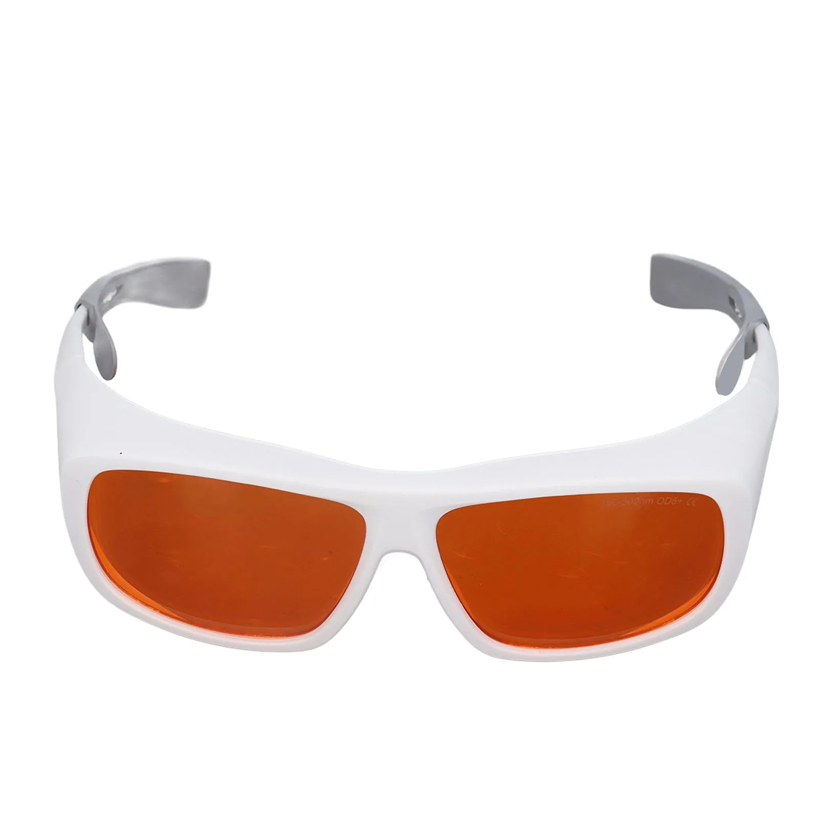 Laser Safety Goggles PC Plastic Easy To Clean Glasses High Attenuation Rate 180‑500nm Wavelength for Industrial Use Peaceful Pleasures Health and Wellness White