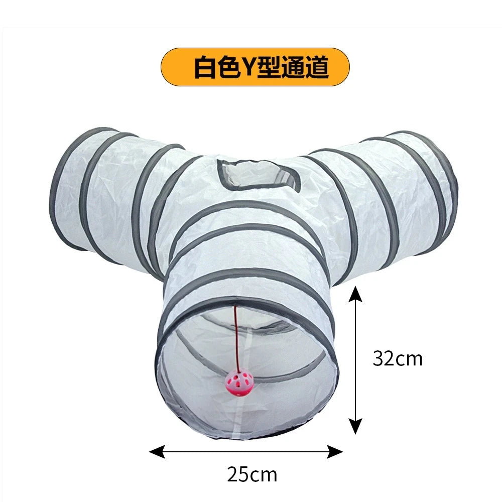 Foldable Cat Tunnel Toy – Interactive Play Tube for Cats