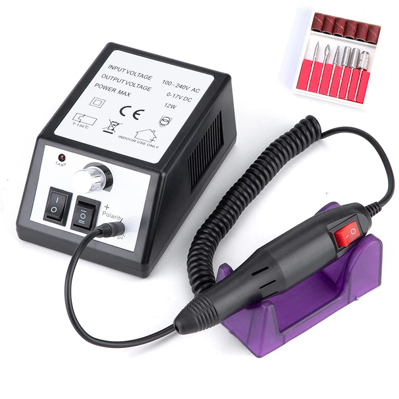 Factory Supply Sale Nail Drill Type Nail Drill Professional Electric Pedicure Foot File with Motor Engraving Tools Peaceful Pleasures Health and Wellness black EU