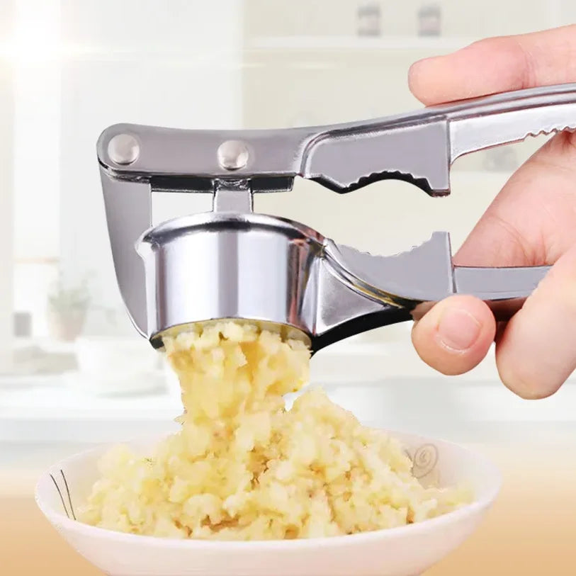 Stainless Steel Garlic Press Crusher & Mincer | Manual Kitchen Tool