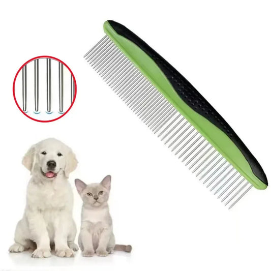 Stainless Steel Dog & Cat Grooming Comb | Detangling Massage Pet Grooming Comb Peaceful Pleasures Health and Wellness