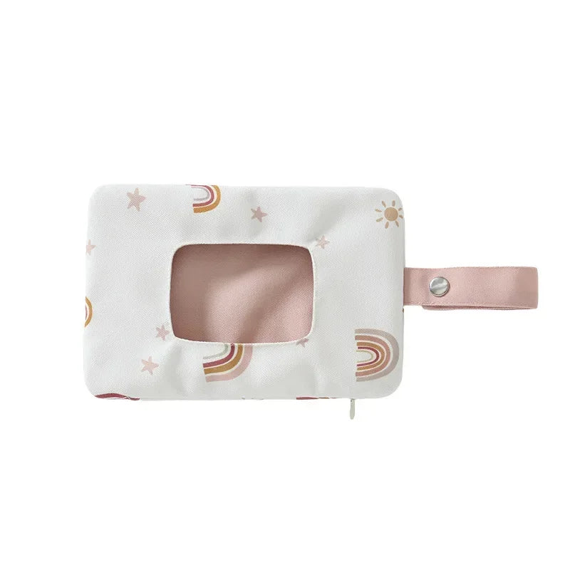 Cotton Baby Wet Wipes Holder Case | Reusable Travel Pouch