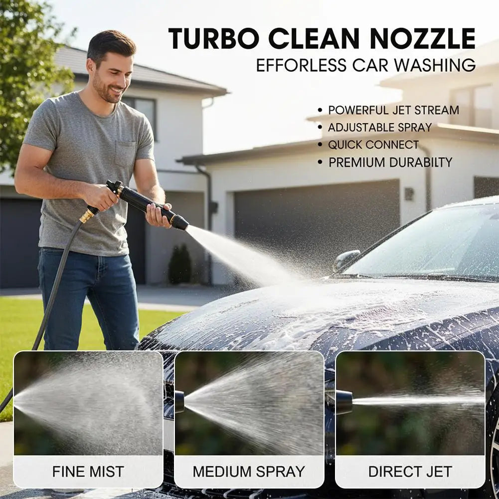 Adjustable High Pressure Water Gun Nozzle Household Garden Hose Spray Nozzle Car Washing Sprayer Nozzle for Cleaning Watering Peaceful Pleasures Health and Wellness