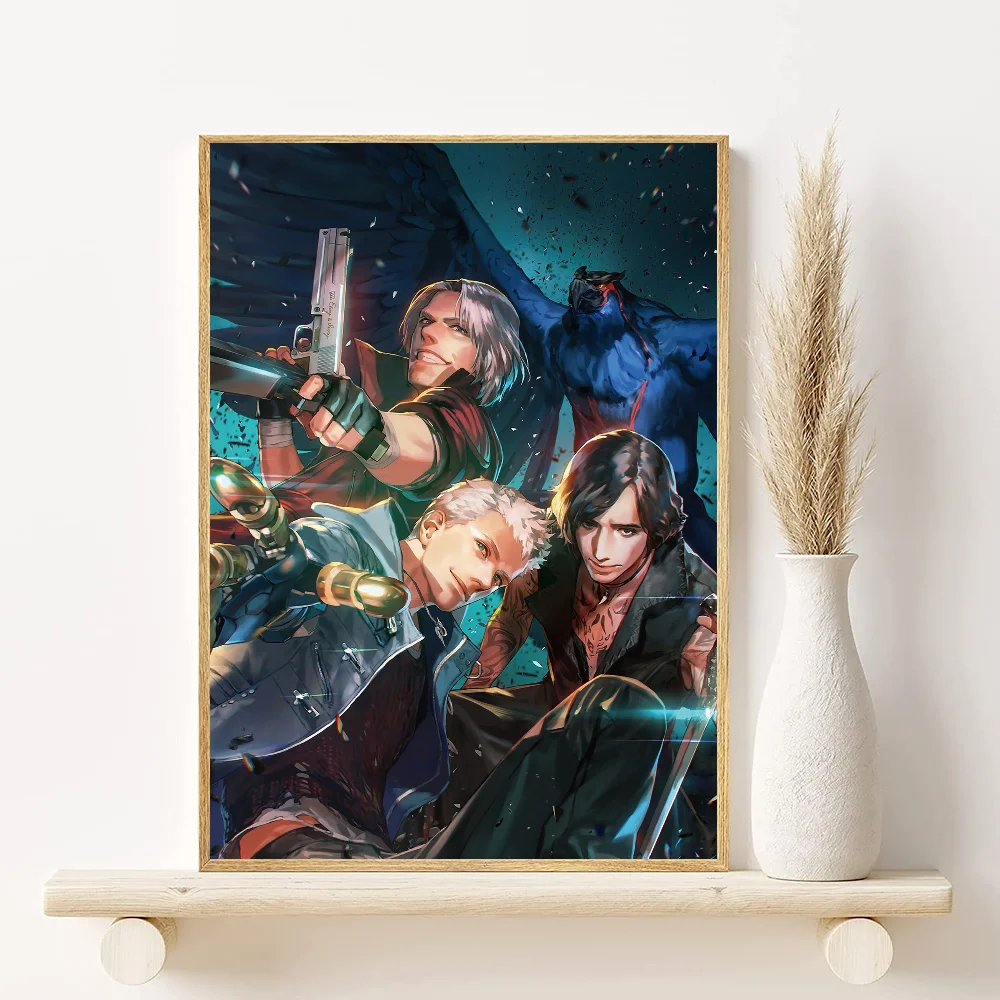 Devil May Cry Anime Poster HD Waterproof PVC Wall Art Decor Anime Wall Poster Peaceful Pleasures Health and Wellness