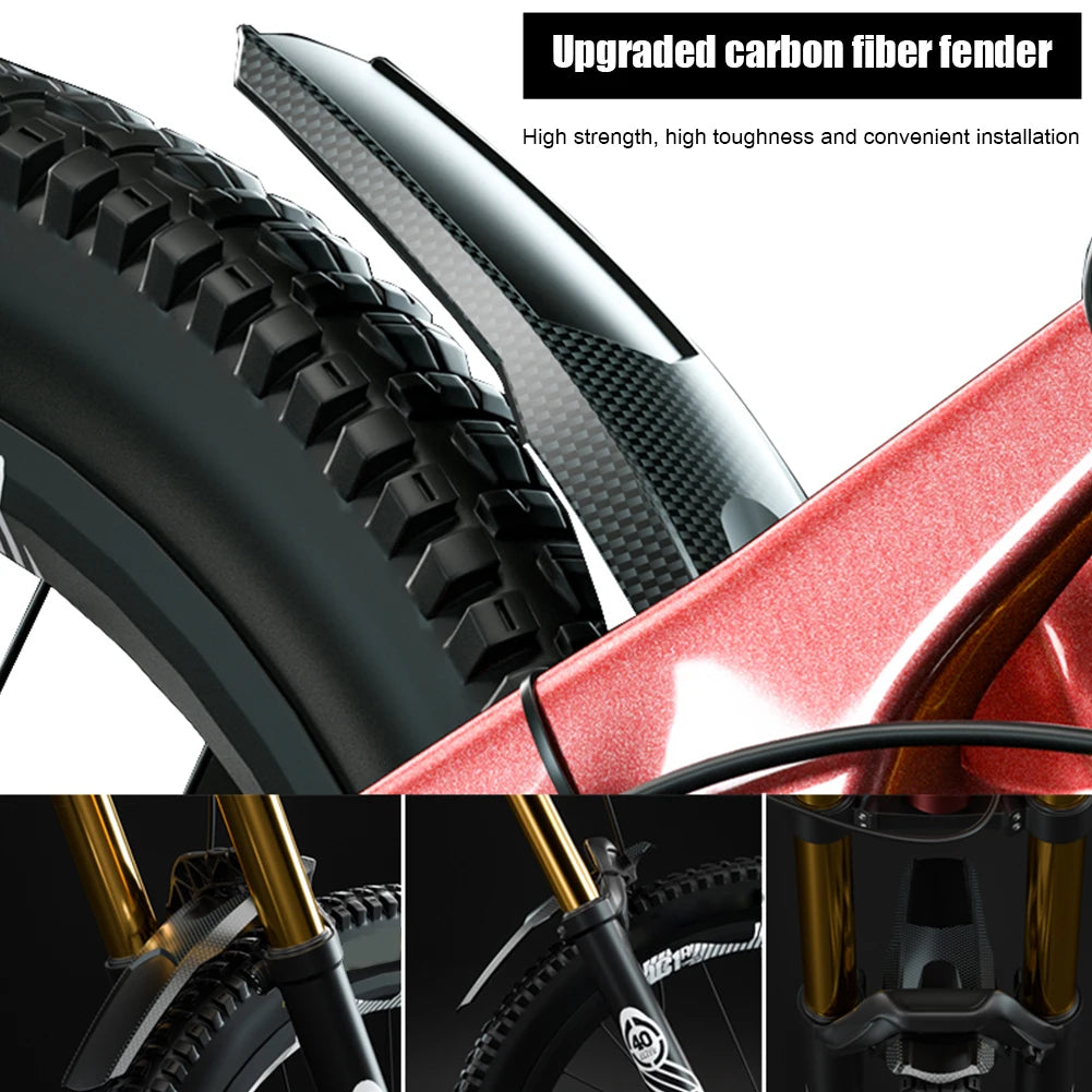2pcs MTB Bicycle Front/Rear Wheel Mudguard Fender with Ties Bike Wheel Mudguard Peaceful Pleasures Health and Wellness