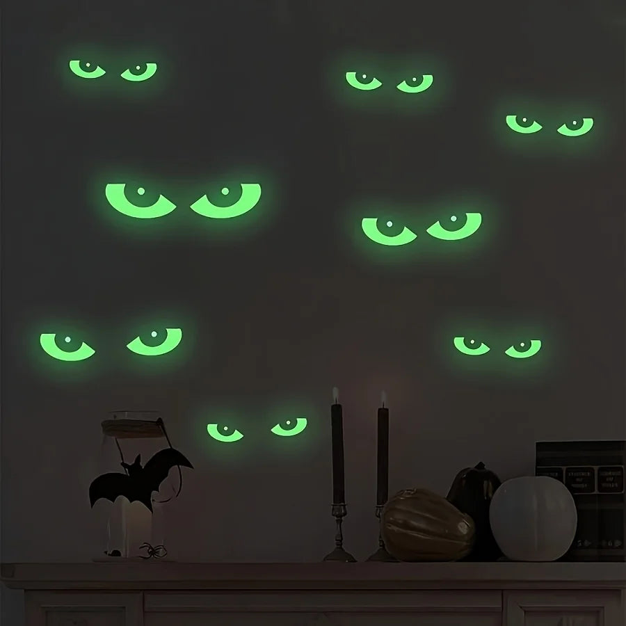 1sheet Night Light Halloween Window Stickers Eye Suitable Home Wall