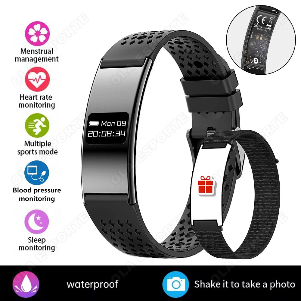 Ultra-Thin Smart Fitness Bracelet – Heart Rate & Sleep Tracker