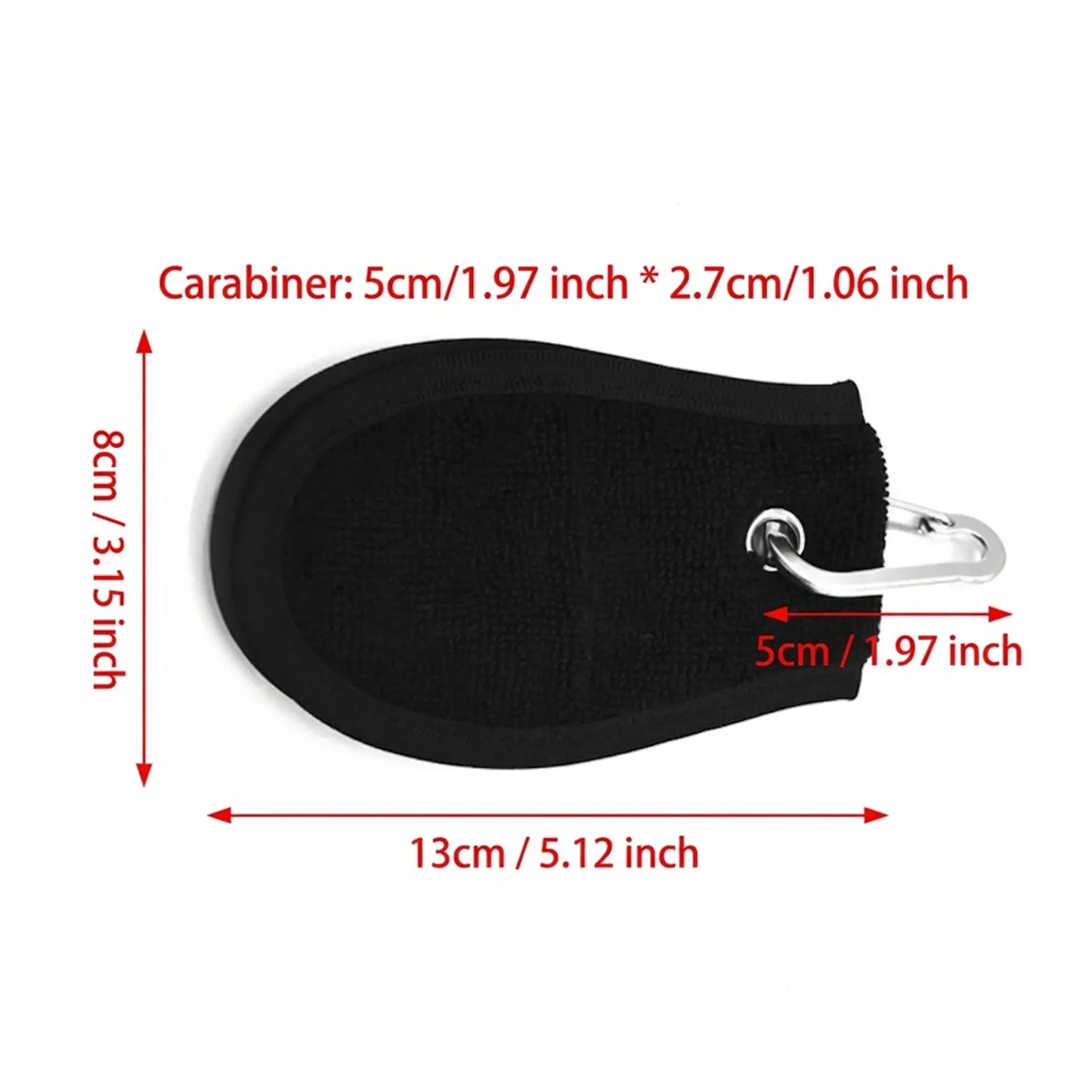 Golf Ball Cleaning Towel Portable Double Sided Design With Adjustable Hook For Waist Attachment Peaceful Pleasures Health and Wellness