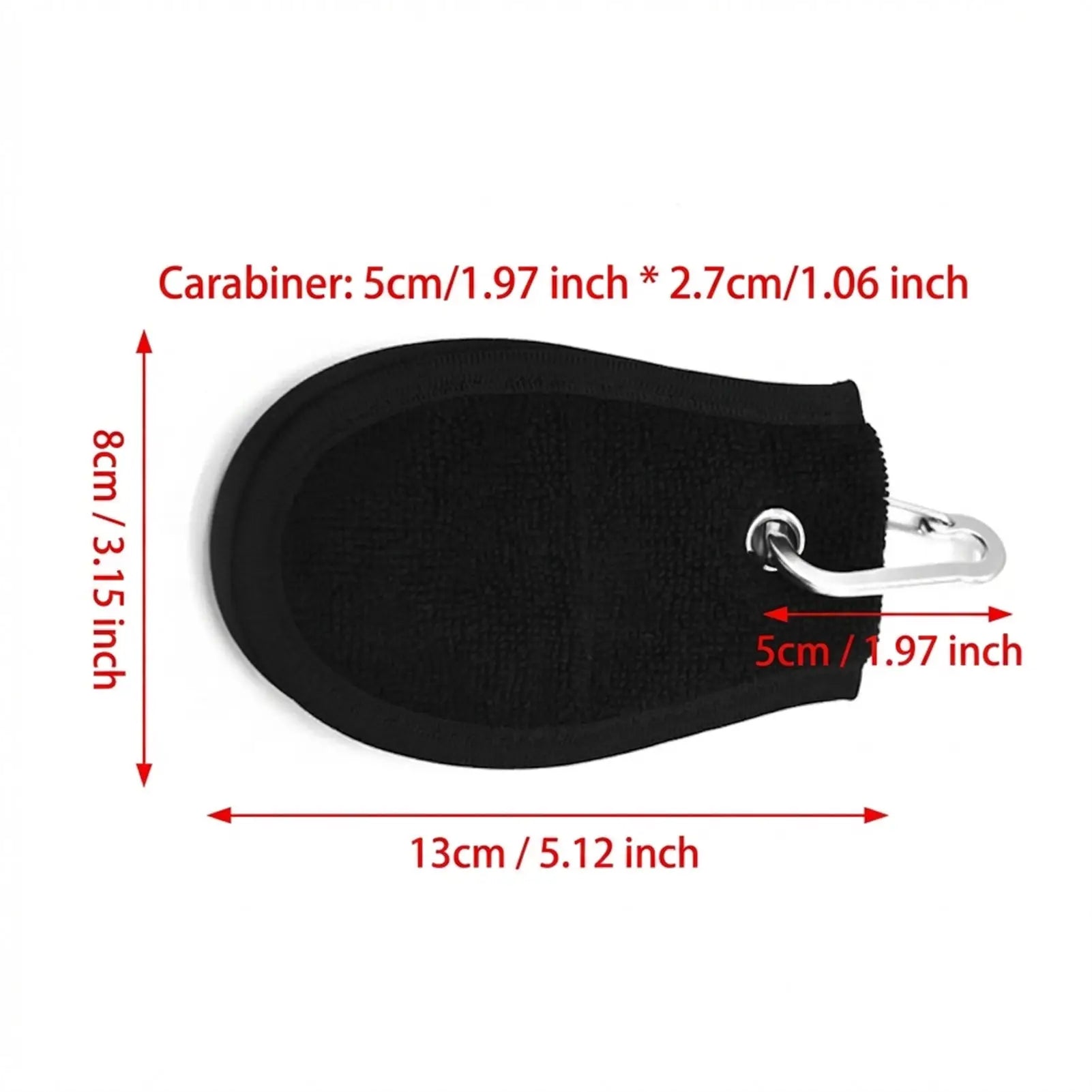 Golf Ball Cleaning Towel Portable Double Sided Design With Adjustable Hook For Waist Attachment Peaceful Pleasures Health and Wellness
