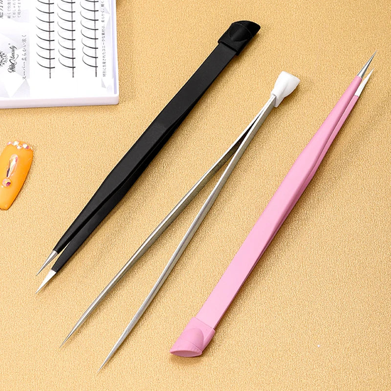 Nail Art Tweezers Silicone Tip – Rhinestone & 3D Sticker Picker