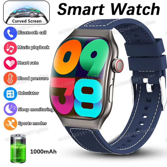 2026 New in Curved Screen Women's Smart Watch 2.01'' AMOLED HD Touch Screen Bluetooth 5.3 Voice Call Men's Fitness Smart Watch Peaceful Pleasures Health and Wellness
