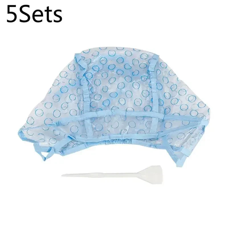 10sets Disposable Pick And Dye Cap Sets, Hair Coloring Safety DIY Hairstyling Tool, Hairdressing Coloring Hook Tool Peaceful Pleasures Health and Wellness China Mainland Orange