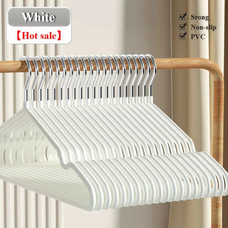 10-Pack Slim Metal No-Slip Clothes Hangers | Space-Saving