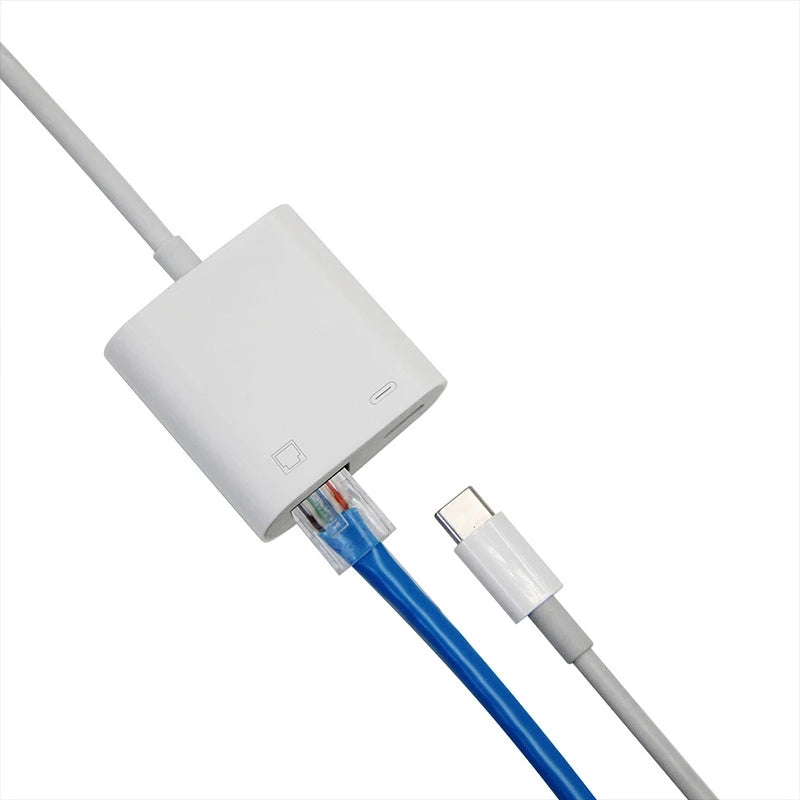 Type C OTG Ethernet Adapter USB C To RJ45 Ethernet LAN Wired Network Converter 100Mbs for Type C Mobile Phone Tablet Peaceful Pleasures Health and Wellness