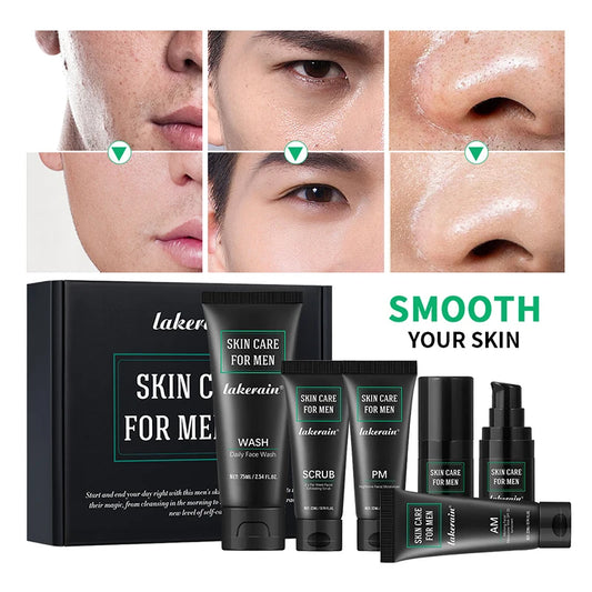 Men's 3-in-1 Skin Care Kit: Face Wash, Moisturizer & Eye Cream Men's Skin Care Set Peaceful Pleasures Health and Wellness