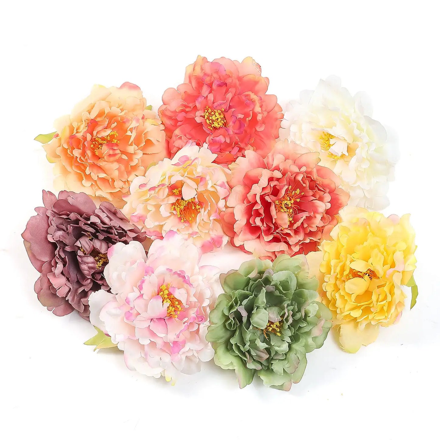 Silk Peony Artificial Flowers 10/20pcs | Wedding & Home Décor