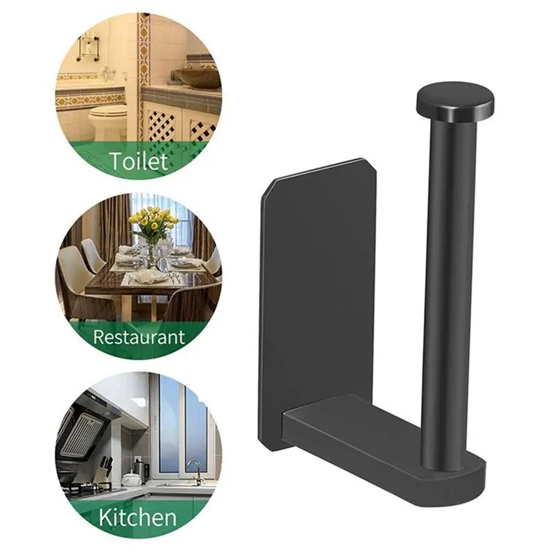 A36T-4X Toilet Paper Holder Self Adhesive Kitchen Washroom Adhesive Toilet Roll Holder No Drilling For Bathroom Stick On Wall Peaceful Pleasures Health and Wellness