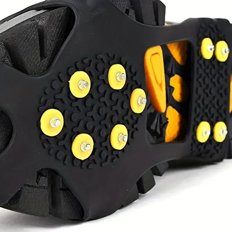 1Pair/2 Pairs Non-slip Shoes Covers, 10-tooth Ice Claws Spikes Crampons For Outdoor Mountaineering Camping Hiking Peaceful Pleasures Health and Wellness