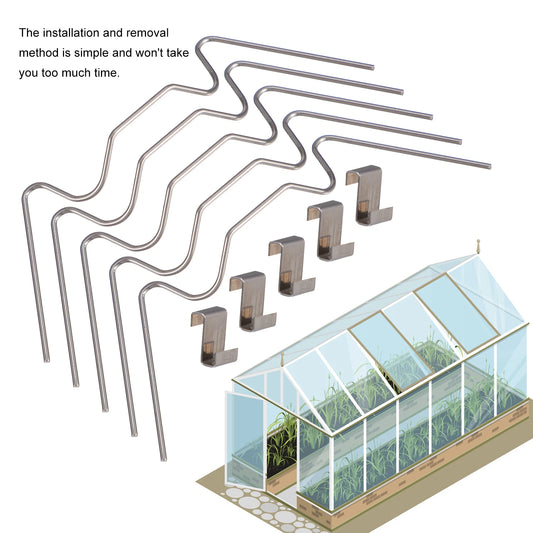 100Pcs Greenhouse Glass Clamps Stainless Steel Clip Frame W Type Clips Fixing Pane Greenhouse Clips Glass Frame Fixing Clamp Peaceful Pleasures Health and Wellness