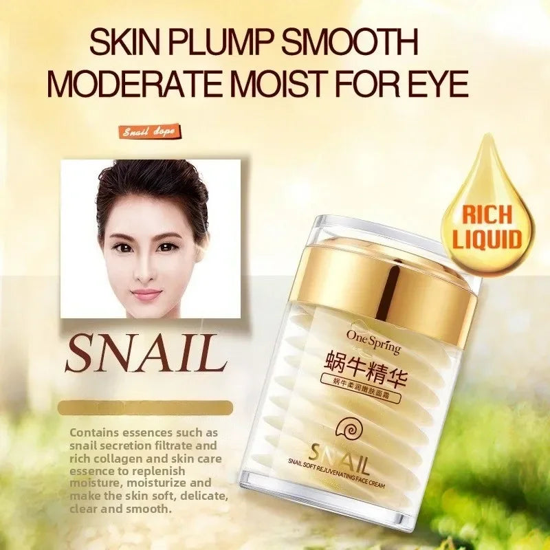 Skincare Set Snail Collagen Cream Anti Aging Whiten Skin Face Cream Fade Dark Eye Circles Remove Eye Bags Eye Serum Peaceful Pleasures Health and Wellness
