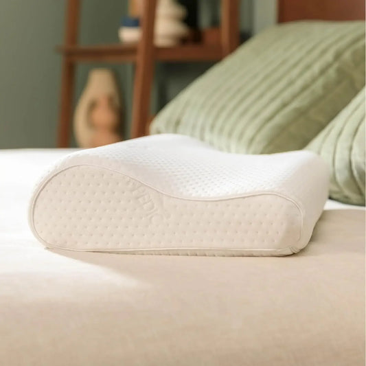 Ergonomic Neck Pillow for Side and Back Sleepers, Extra Firm Support, Hypoallergenic Cover, Large White Peaceful Pleasures Health and Wellness United States