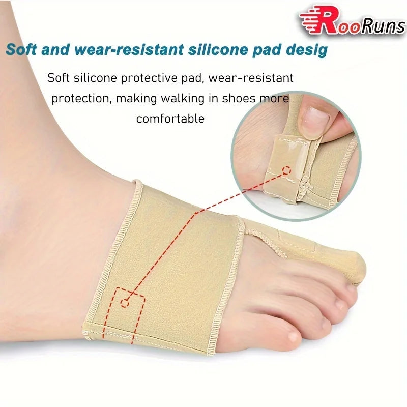 One Pcs Thumb Sleeve Breathable Thumb Straightening Wrap With Wear-Resistant Silicone Pad For Comfortable Walking Peaceful Pleasures Health and Wellness