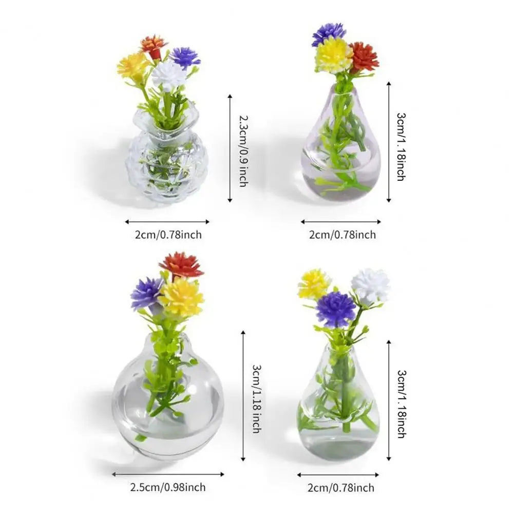 Mini Magnetic Glass Vase Magnets for Fridge, Locker & Desk