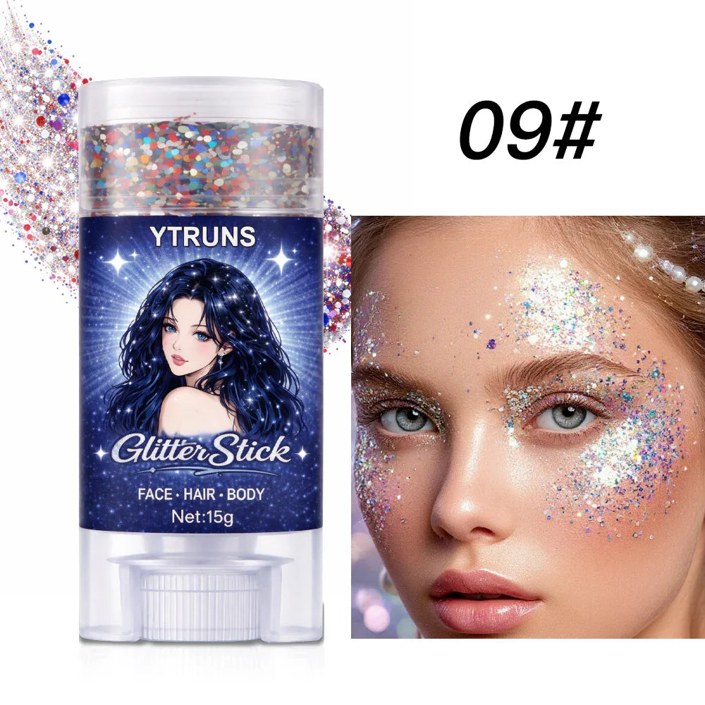 YTRUNS Star Glitter Gel Stick – Face & Body Shimmer 15g