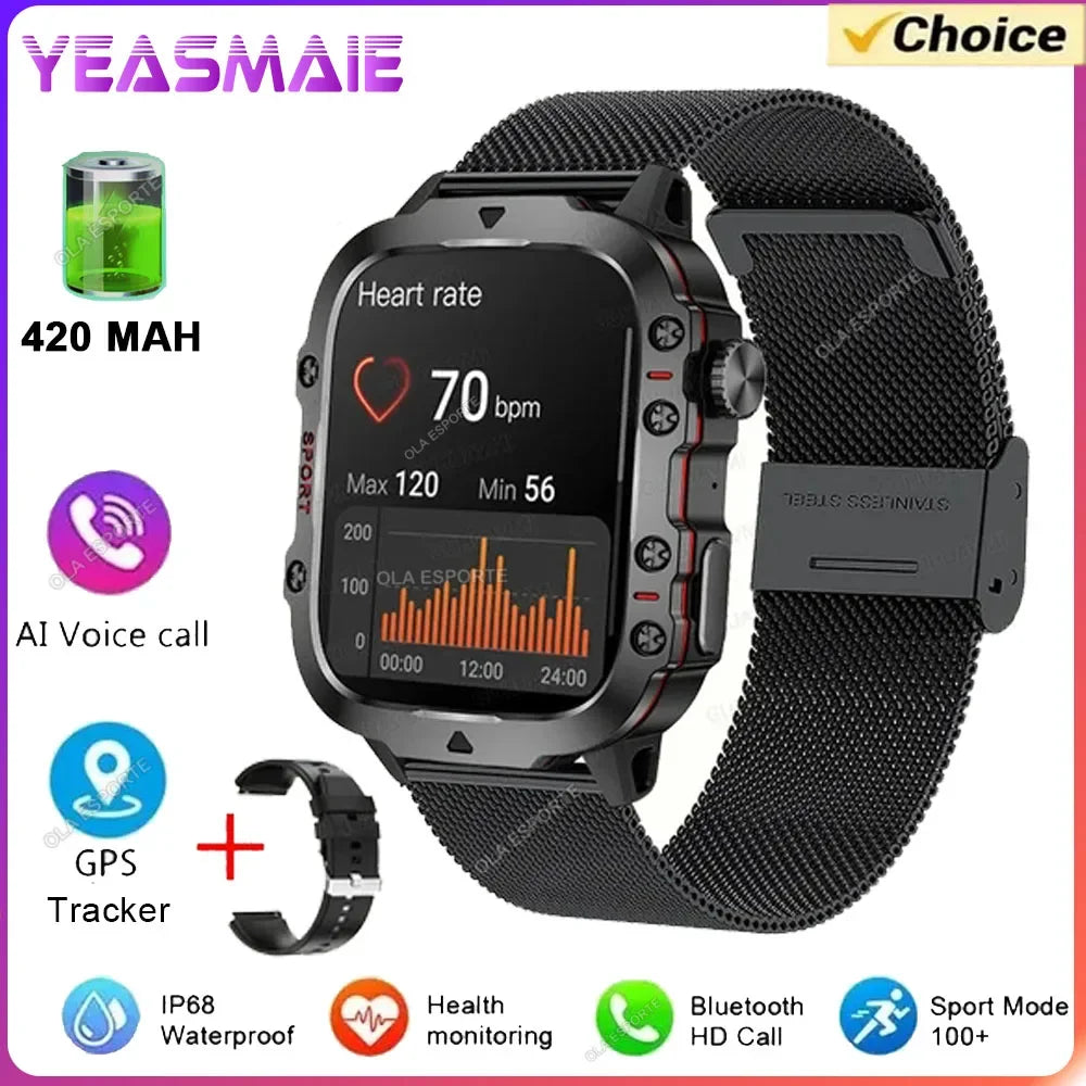 New in Military Smart Watch Women 3ATM Outdoor Sport Watch GPS Fitness Tracker Health Monitor BT Calls Smartwatch For Men Women Peaceful Pleasures Health and Wellness Bk20milan Ola Esporte