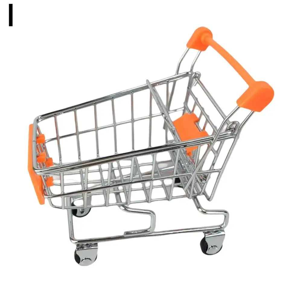 Metal Mini Toy Shopping Cart Realistic Supermarket Pretend Play Kids