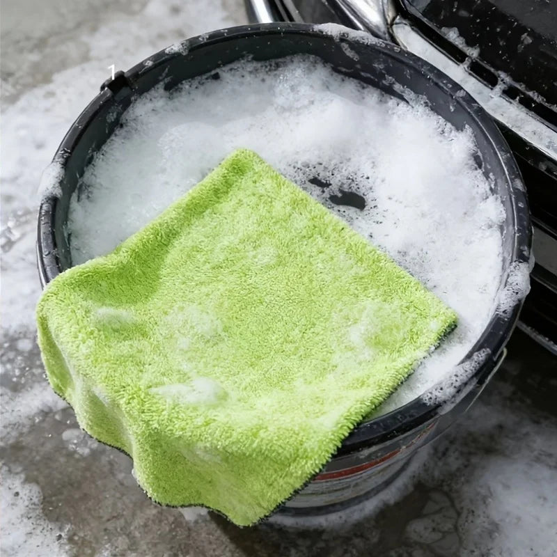 1/2 Pack Fluorescent Green Car Cleaning Cloth, Car Wash Towel, Glass Cleaning Towel, Extra Large and Thick, Super Absorbent, Non-Marking, Strong Water Absorption, Quick-Drying Car Wash Towel Peaceful Pleasures Health and Wellness