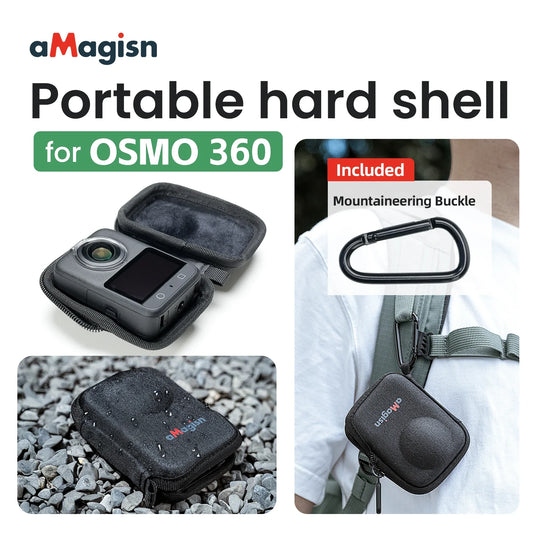 Hard Shell Case for DJI Osmo 360 – EVA Carry Bag + Hook Camera Carry Case Oasis Select