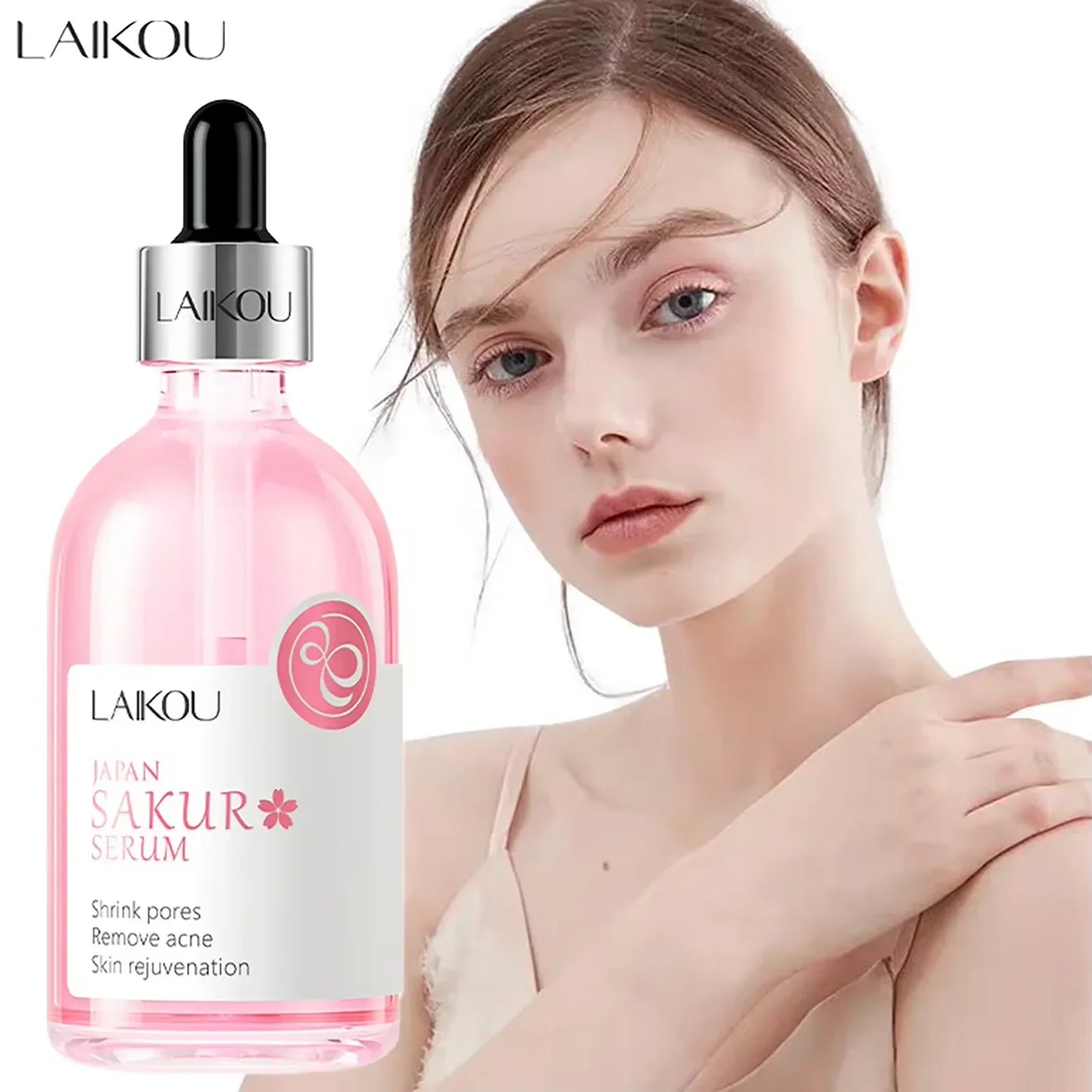 LAIKOU Sakura Rose Face Serum – Brightening & Moisturizing 100ml