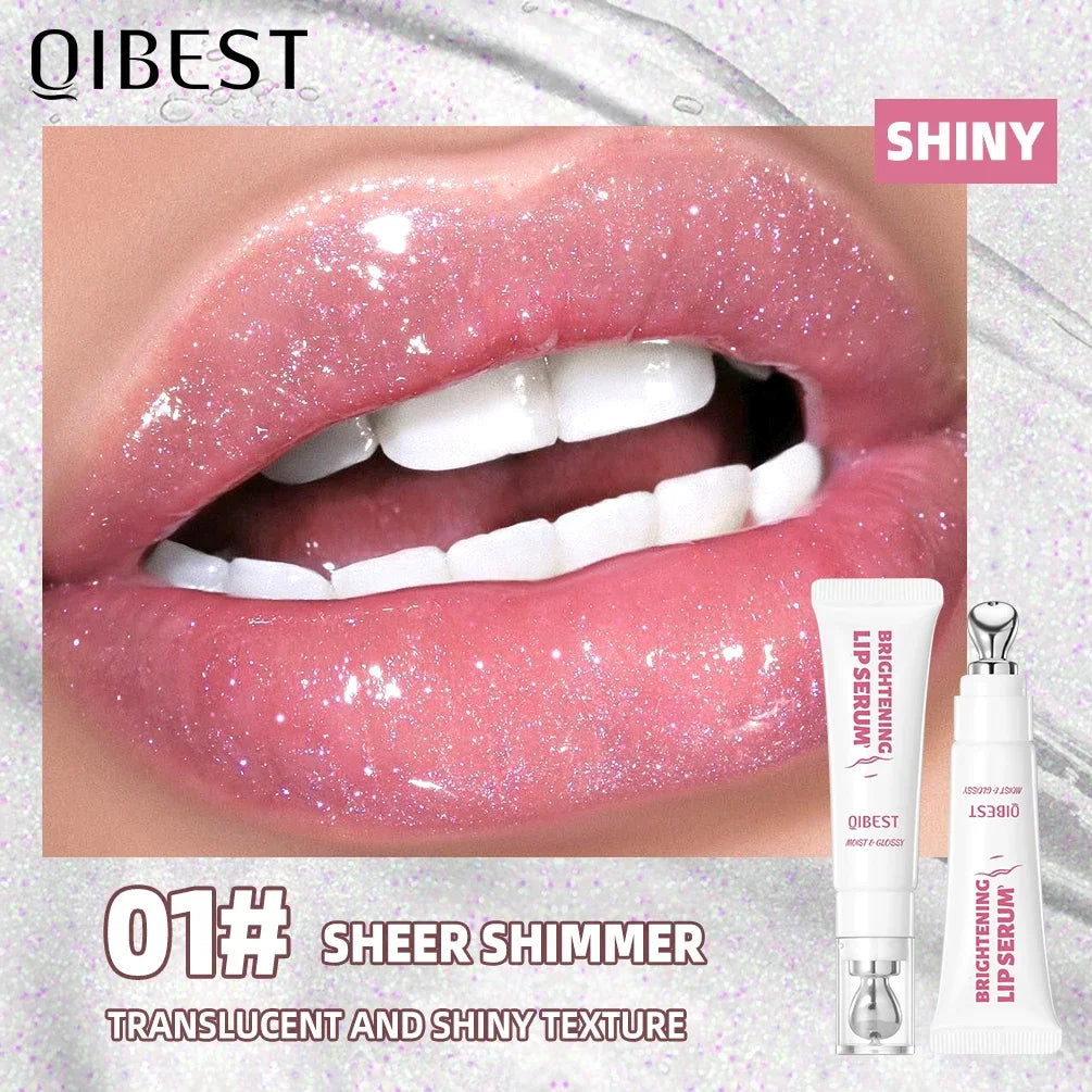 QIBEST Moisturizing Lip Lotion Mirror Pearl Lipgloss Volumizing Lip Glaze Natural Lip Gloss Hydrating Jelly Pout Lip Tint Makeup Peaceful Pleasures Health and Wellness 01 Shiny