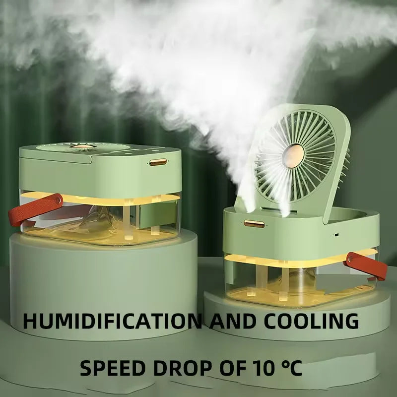 Mini 2-in-1 USB Desktop Fan & Humidifier | 3 Speeds, 2500ml