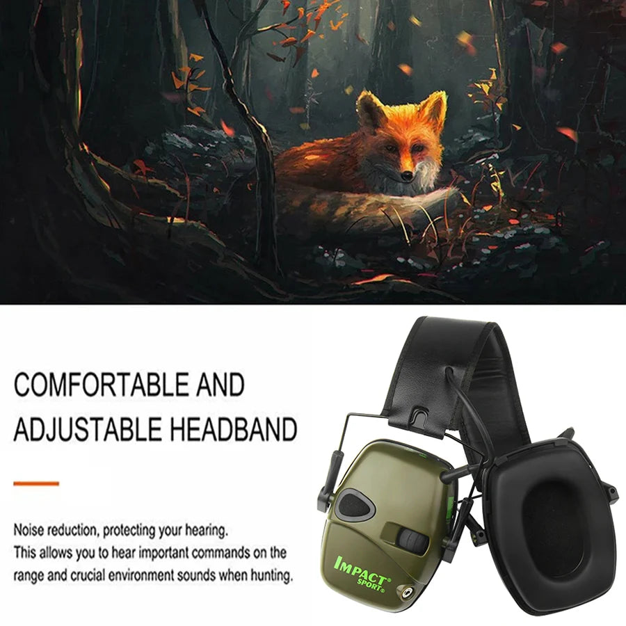Electronic Shooting Earmuffs Tactical Impact Sound Amplification Headset Ear Protection Anti-noise Ear Muff Outdoor Sports 1pc Peaceful Pleasures Health and Wellness